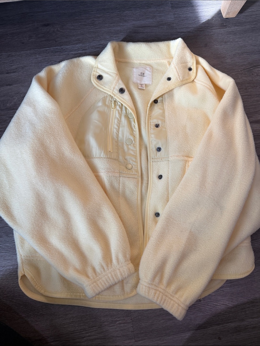 Thread & Supply Pale Yellow Kids Fleece Jacket